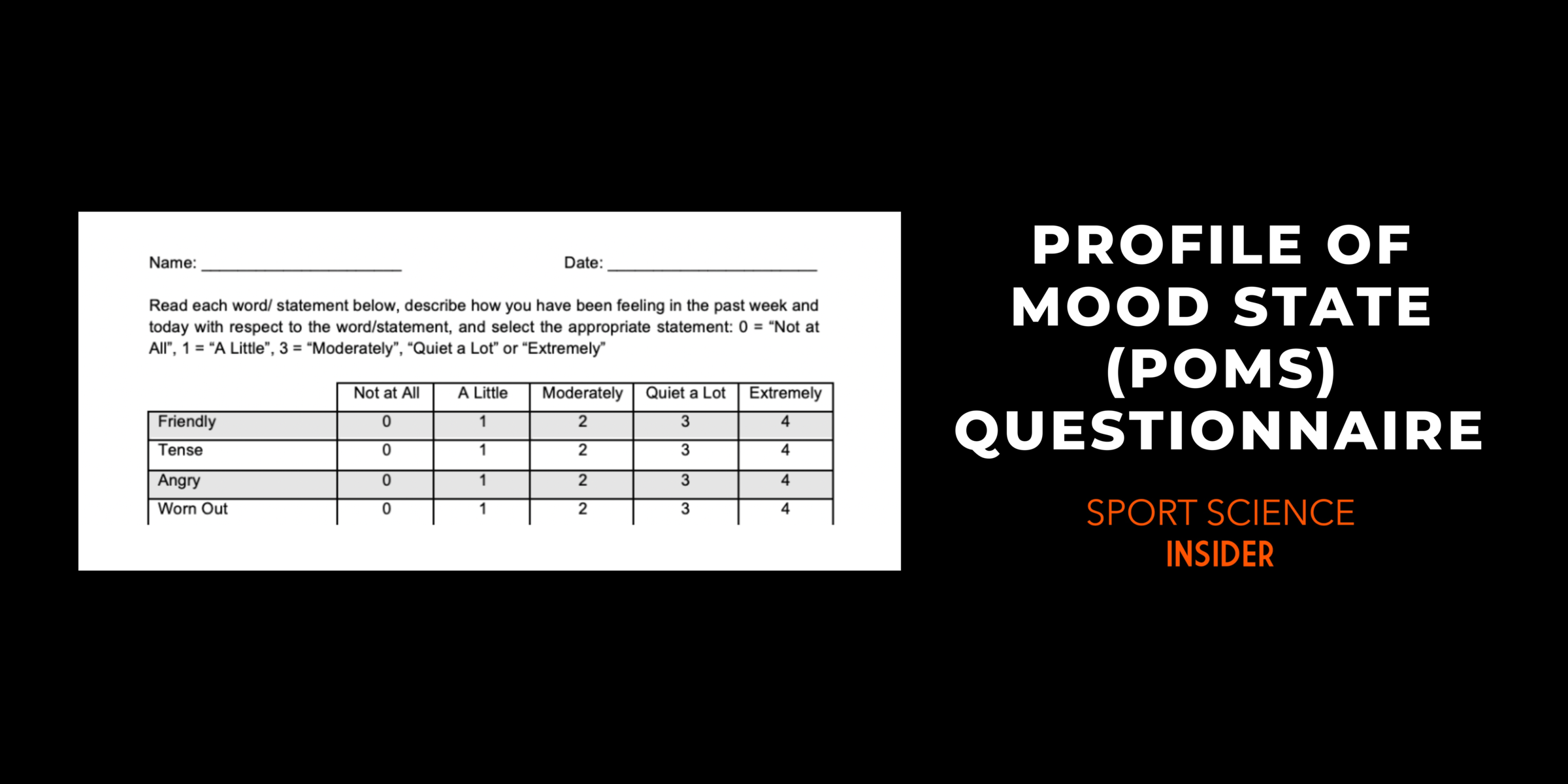 Profile of Mood State (POMS) Questionnaire