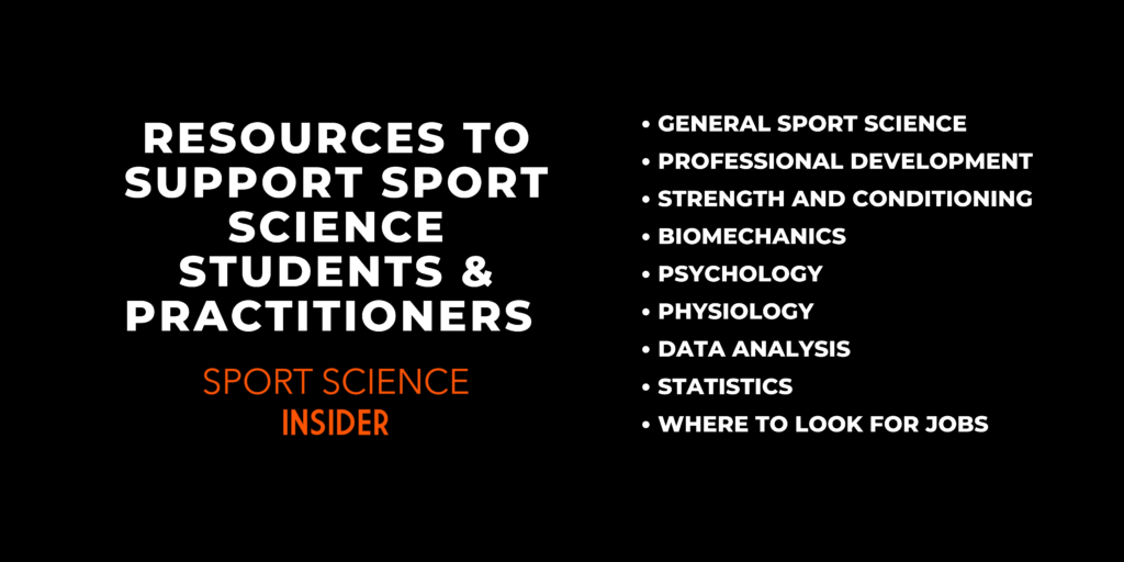 Resources to support sport science students and practitioners